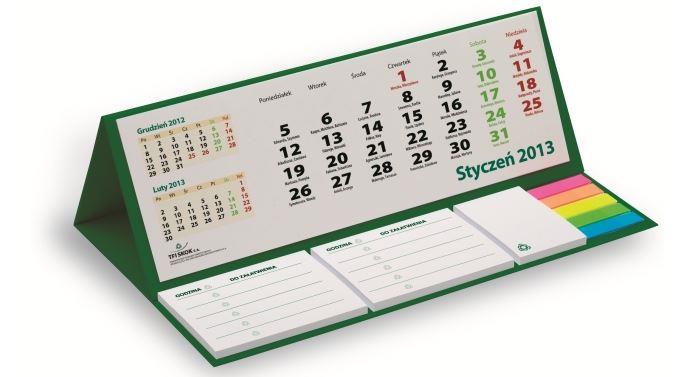 9407434  PM200 Bordkalender MAXI wire-o 316 x194 mm med Sticky notes og indeksmark&#248;rer